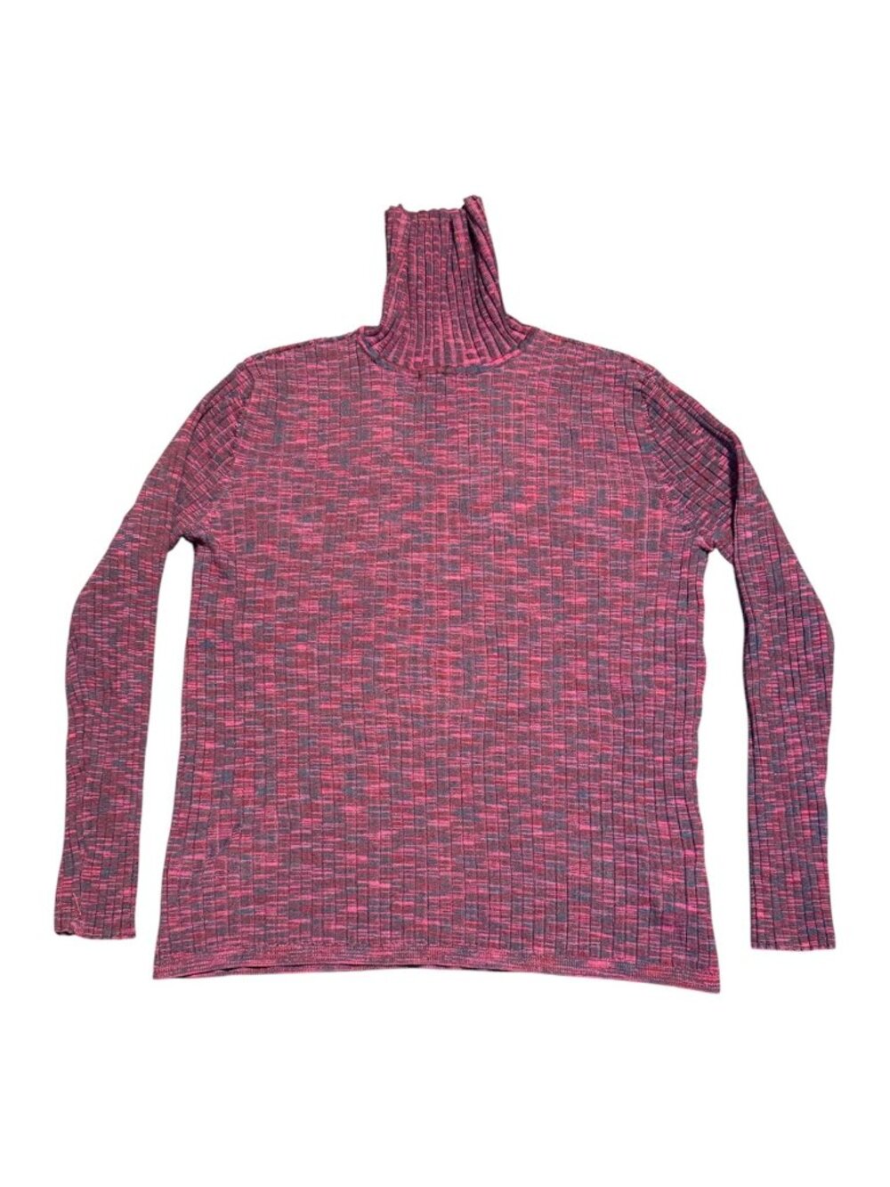 Daisy Fuentes Women's Turtleneck Knit Sweater Sz: Xl Purple Check Desc